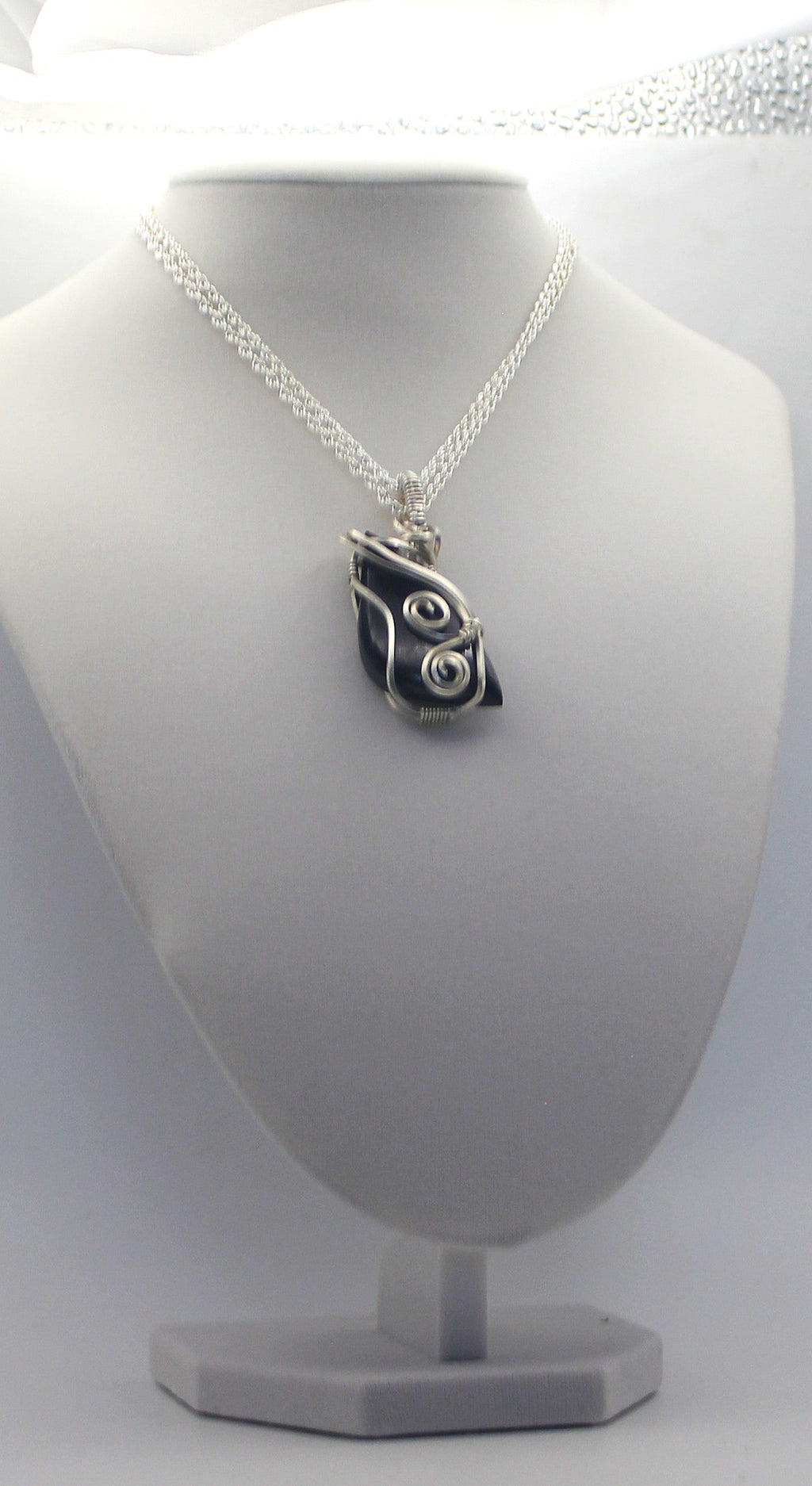 Silver .999 Fine Purpurite Handmade Pendant Necklace –Hand-Wrapped Artisan Pendant for Clarity & Expression