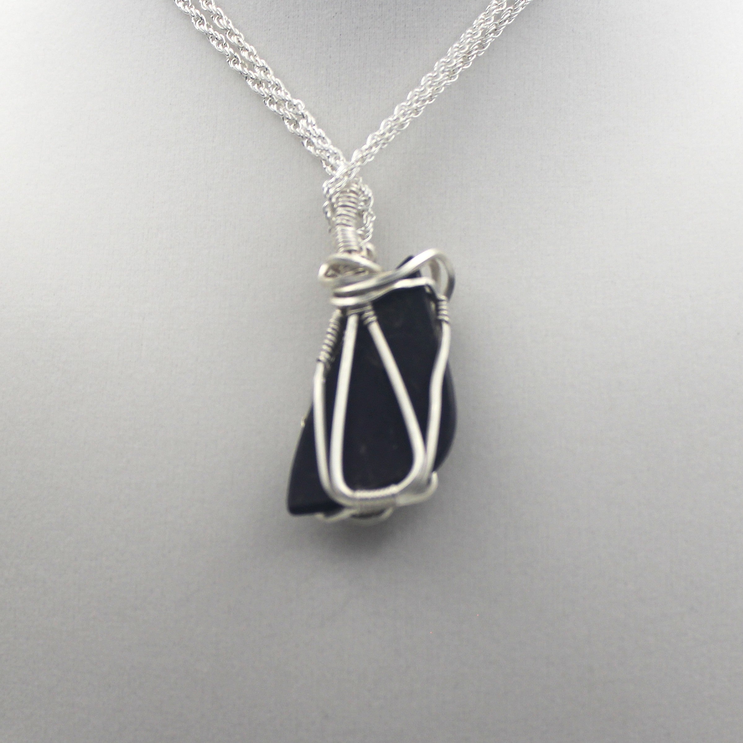 Silver .999 Fine Purpurite Handmade Pendant Necklace –Hand-Wrapped Artisan Pendant for Clarity & Expression