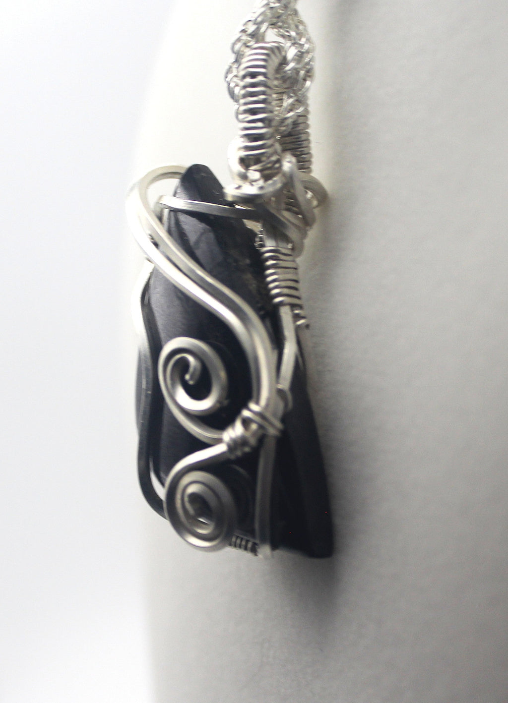 Silver .999 Fine Purpurite Handmade Pendant Necklace –Hand-Wrapped Artisan Pendant for Clarity & Expression