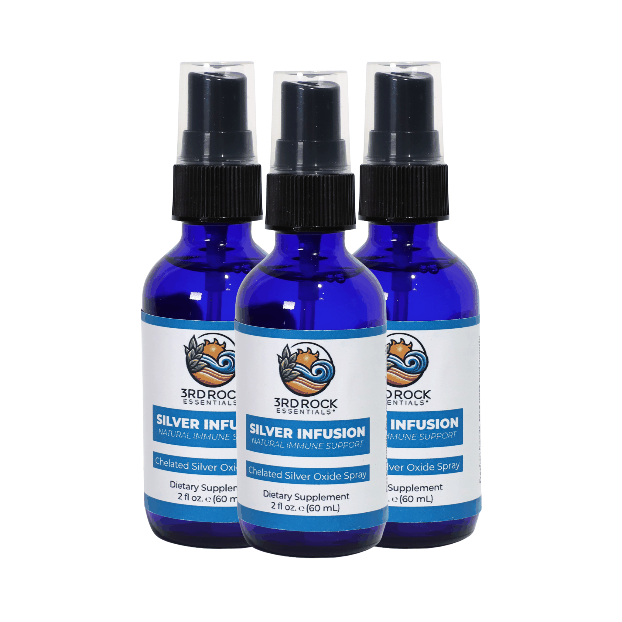 Silver Infusion 150 PPM Chelated Silver Oxide Supplement - 2 oz. Spray