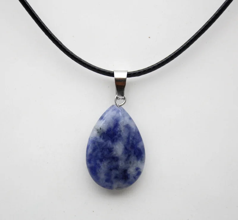 Crystal Teardrop Pendant Necklace