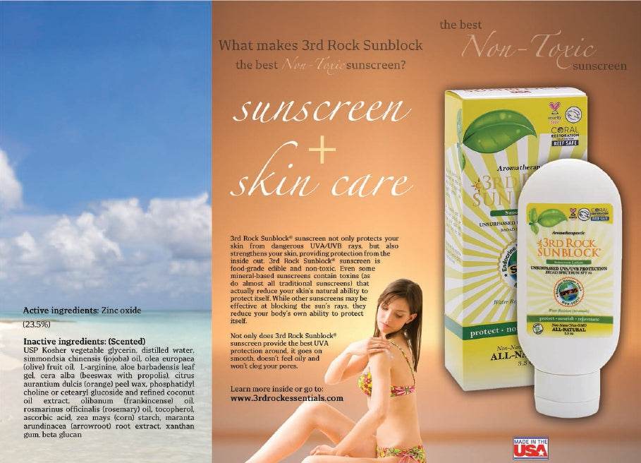3rd Rock Sunblock® Sunscreen Lotion - Unscented - Zinc Oxide Sunscreen SPF 35 - 1.7 oz