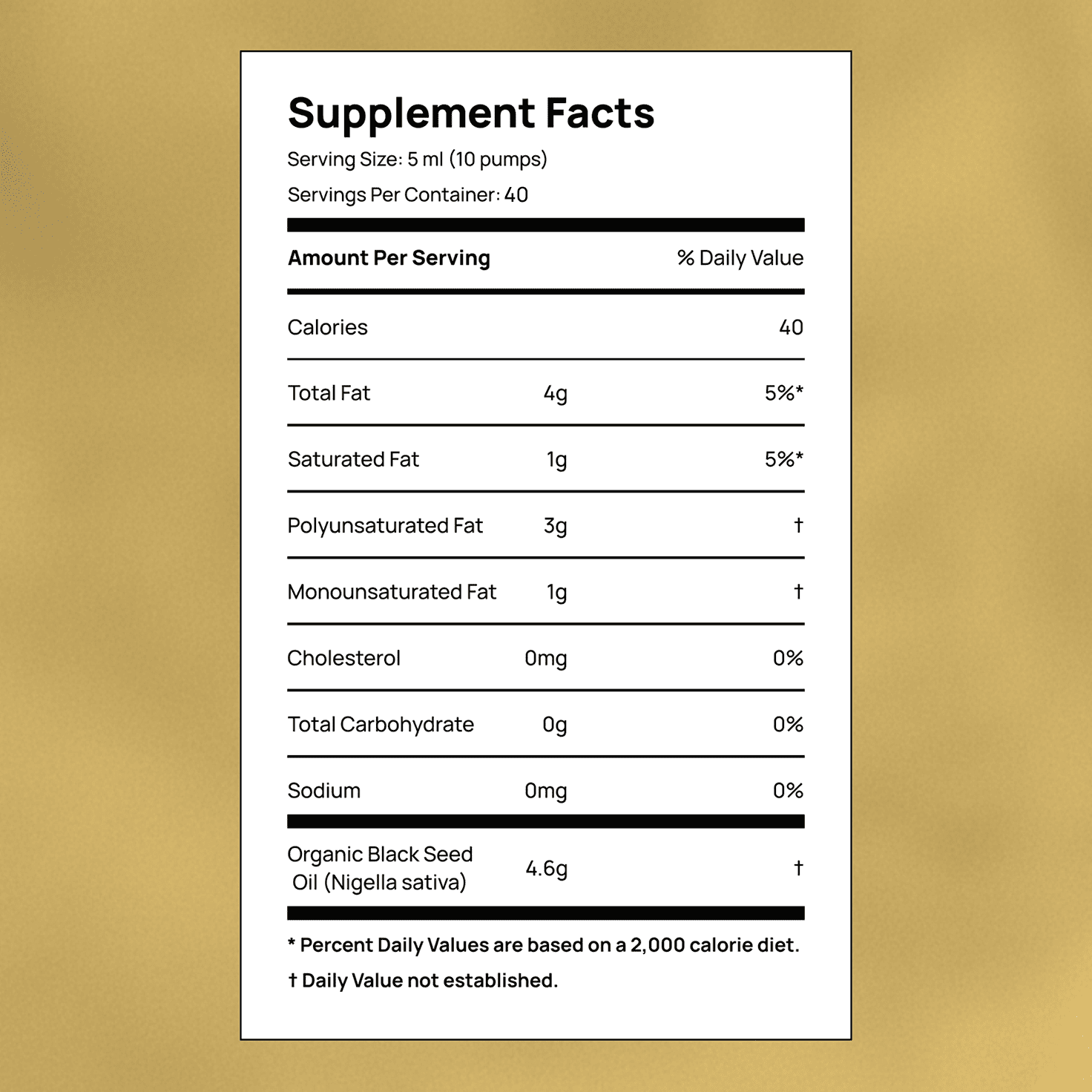High Potency Cold-Pressed Organic Black Seed Oil with 3% Thymoquinone