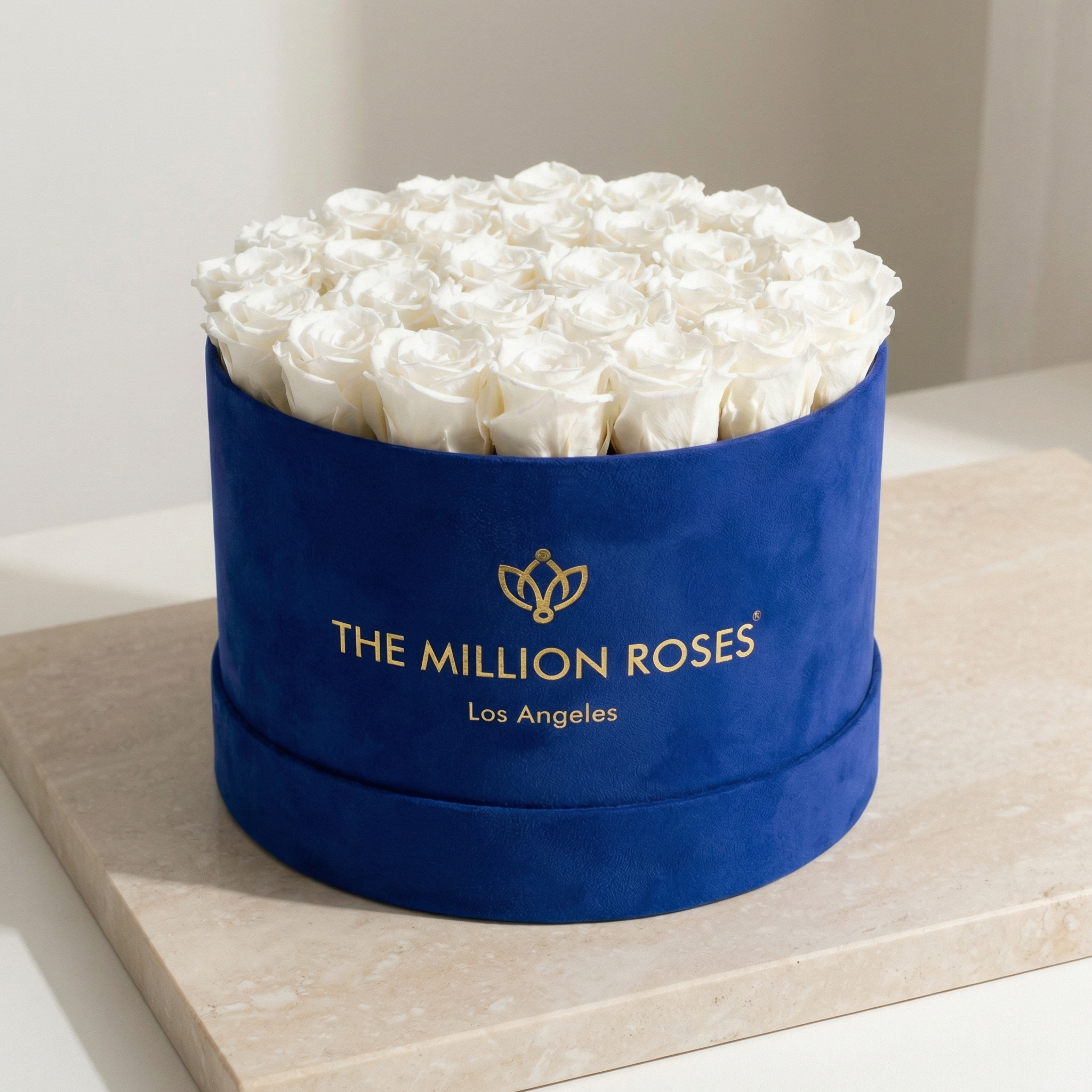 Supreme Royal Blue Suede Box | White Roses