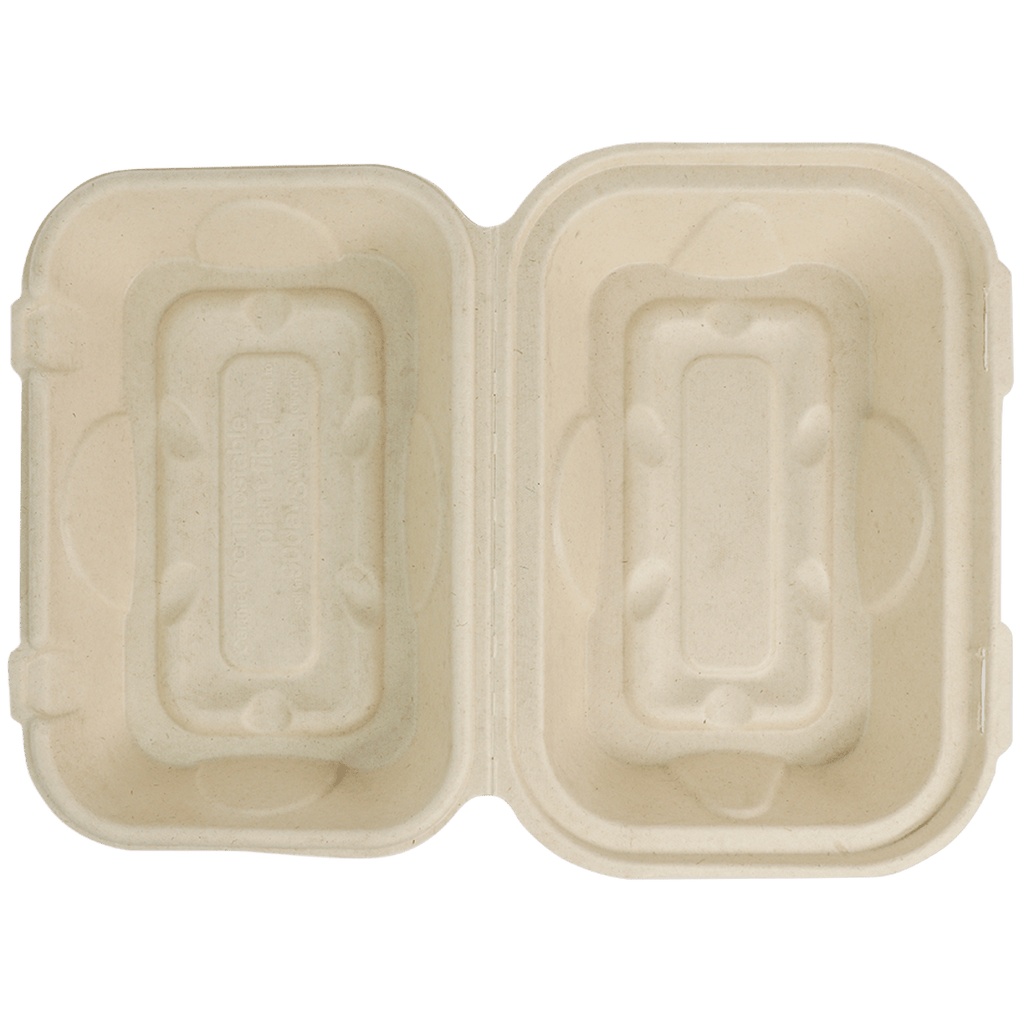 World Centric 9x6x3" Fiber Hoagie Box (QTY:500)