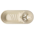 World Centric 13 x 5 in Fiber Serving Tray with Cup Holder, Compostable No PFAS (QTY 300), SKU TR-FB-1305CC-LFS