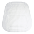 World Centric LID PLA - Fits TR-SC-U8D Fiber Container, Clear, 2-Compt (QTY:400)