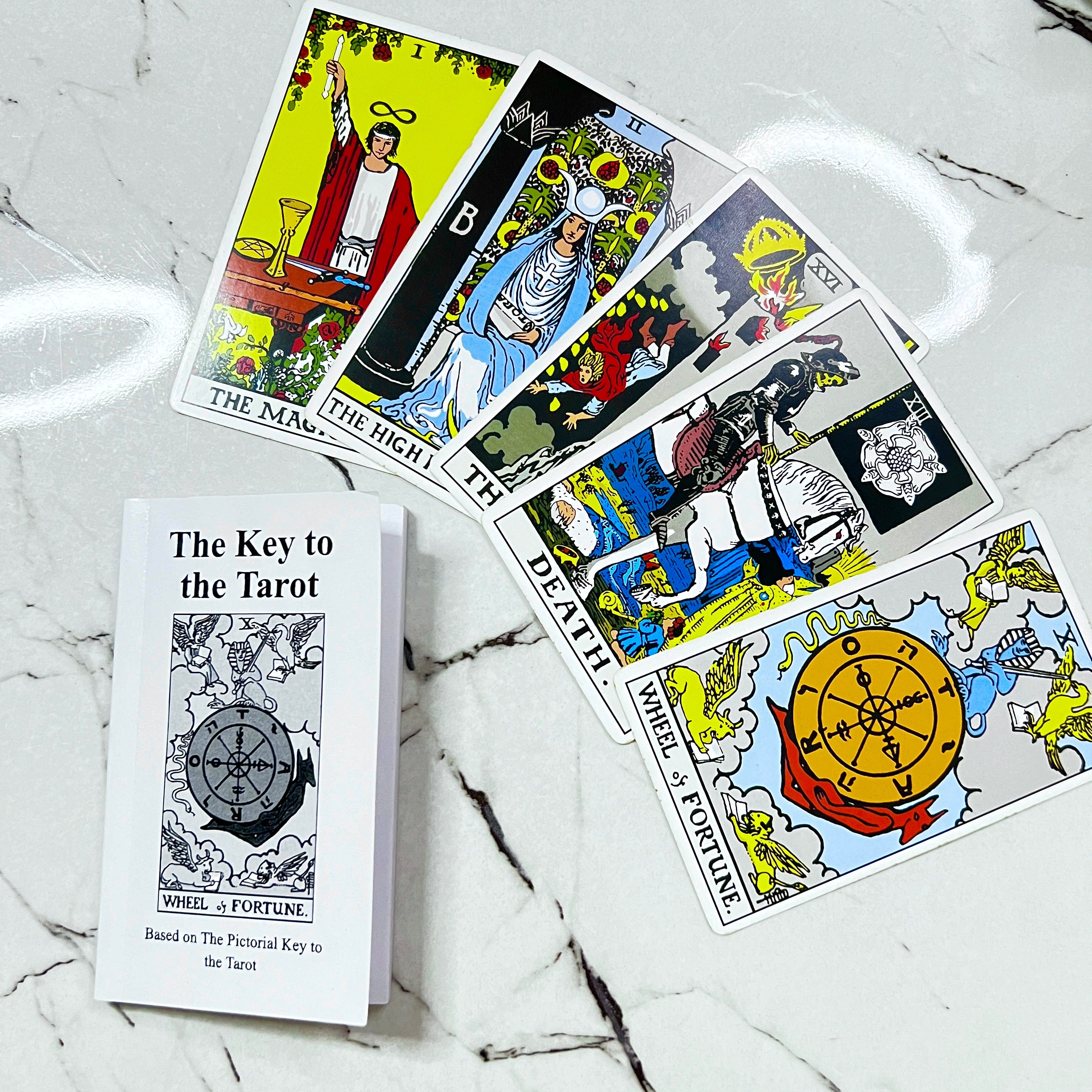 Classic Rider Waite Tarot Deck of 78 Cards with Guidebook