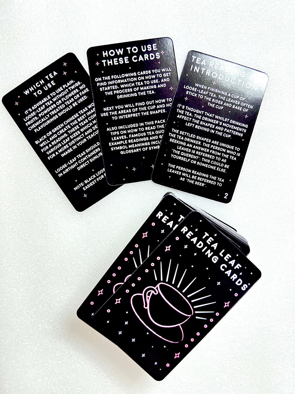 Tea Leaf Reading Cards ~ Set of 100 Cards to Learn how to read Tea Leafs