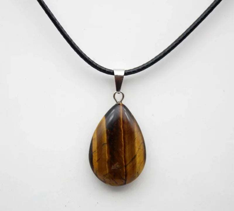 Crystal Teardrop Pendant Necklace