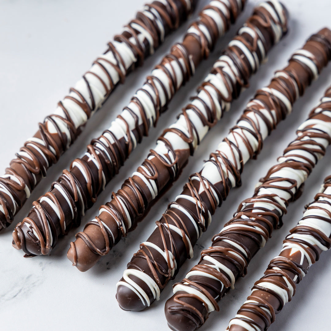 Triple Chocolate Pretzel Rod