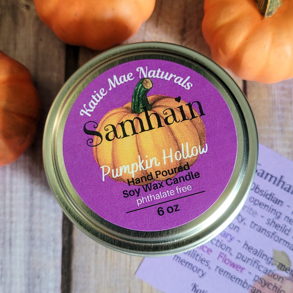 Samhain Ritual Candle – Pumpkin Spice Soy Candle for Protection, Reflection & Autumn Rituals