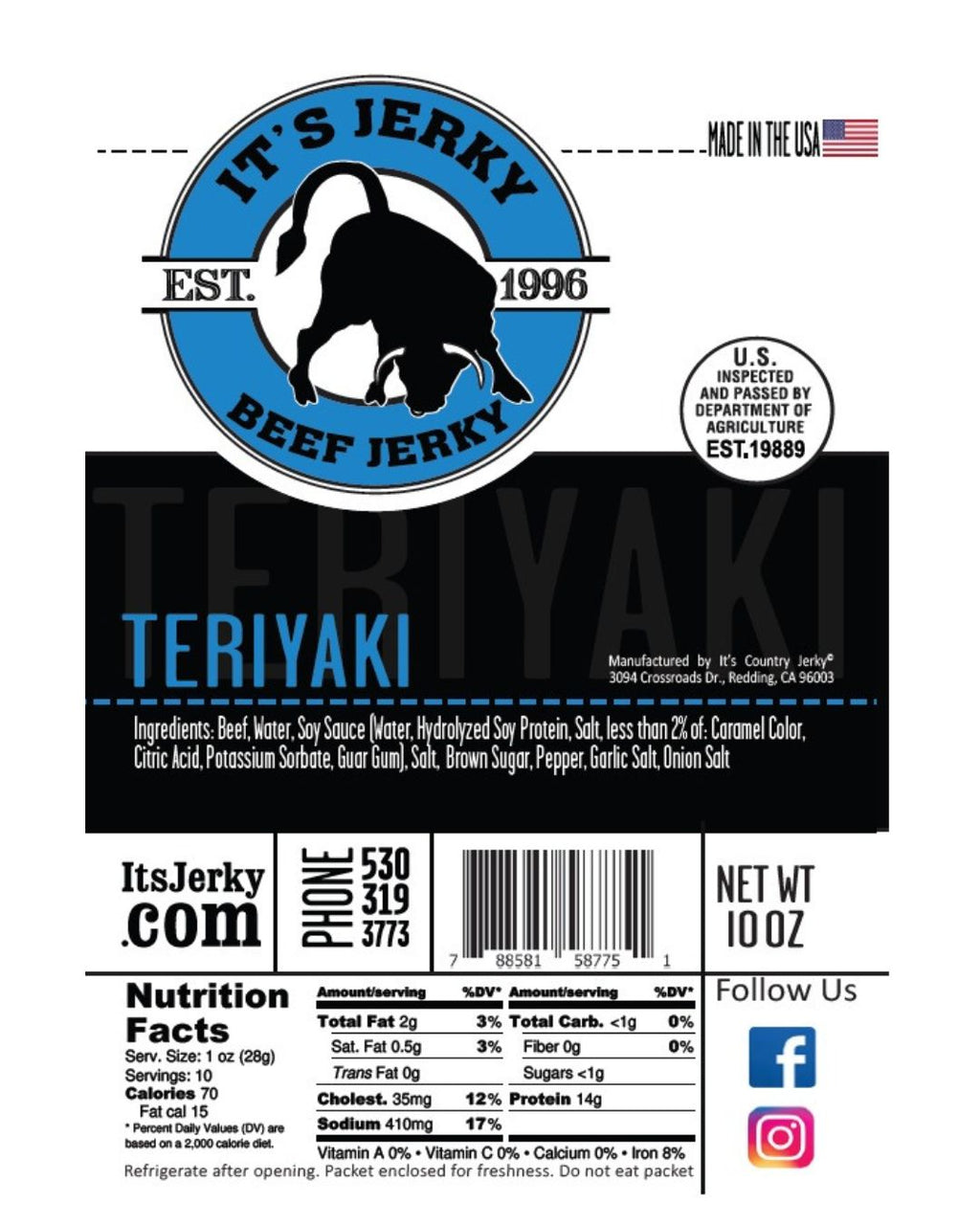 Teriyaki Beef Jerky 10oz