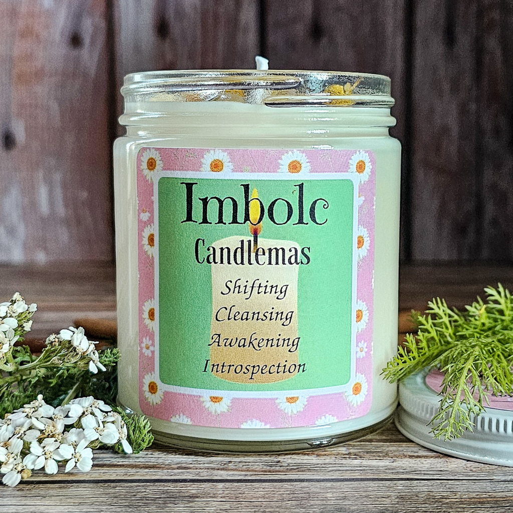 Imbolc Ritual Candle – Cinnamon Spice Soy Candle for Renewal, Cleansing & New Beginnings
