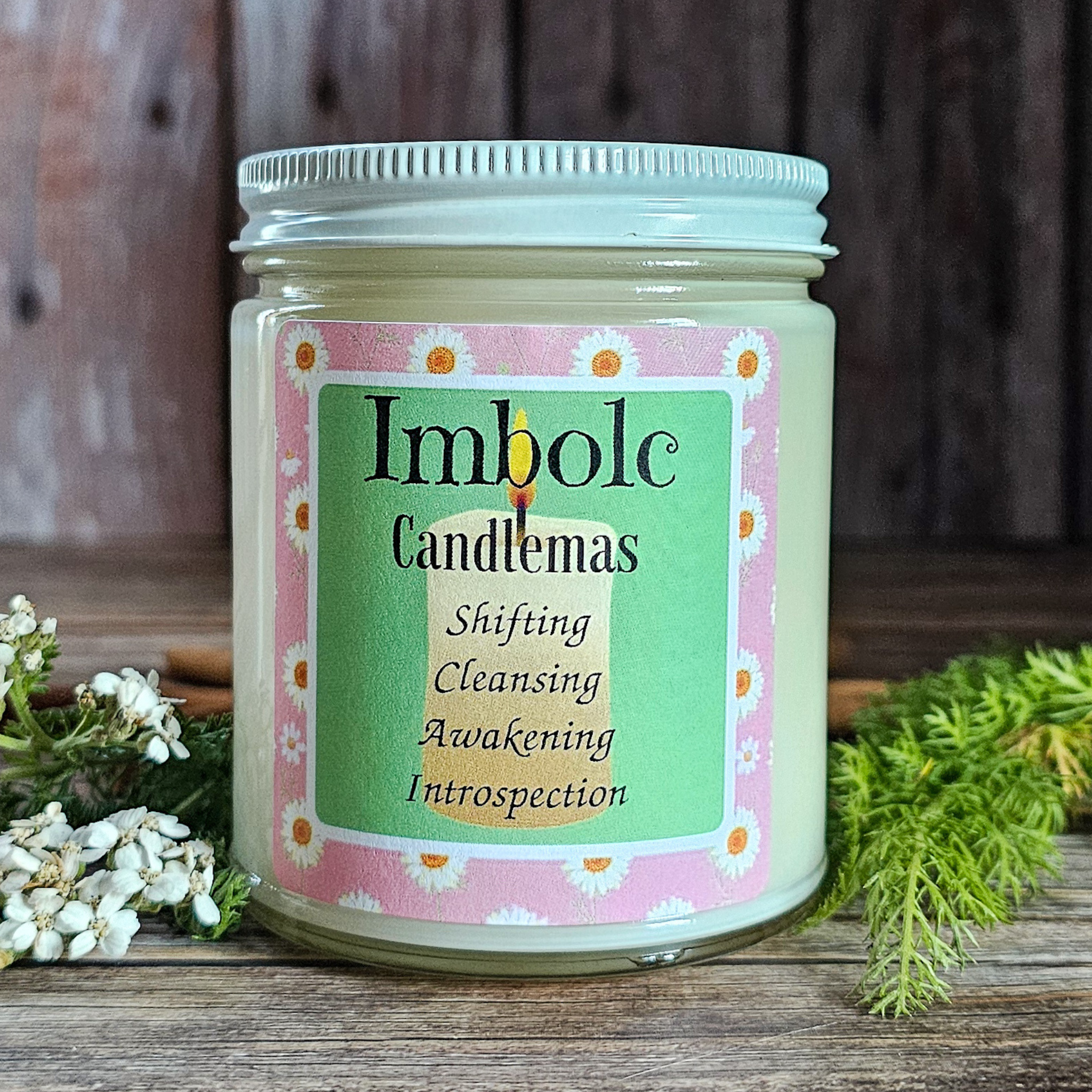 Imbolc Ritual Candle – Cinnamon Spice Soy Candle for Renewal, Cleansing & New Beginnings
