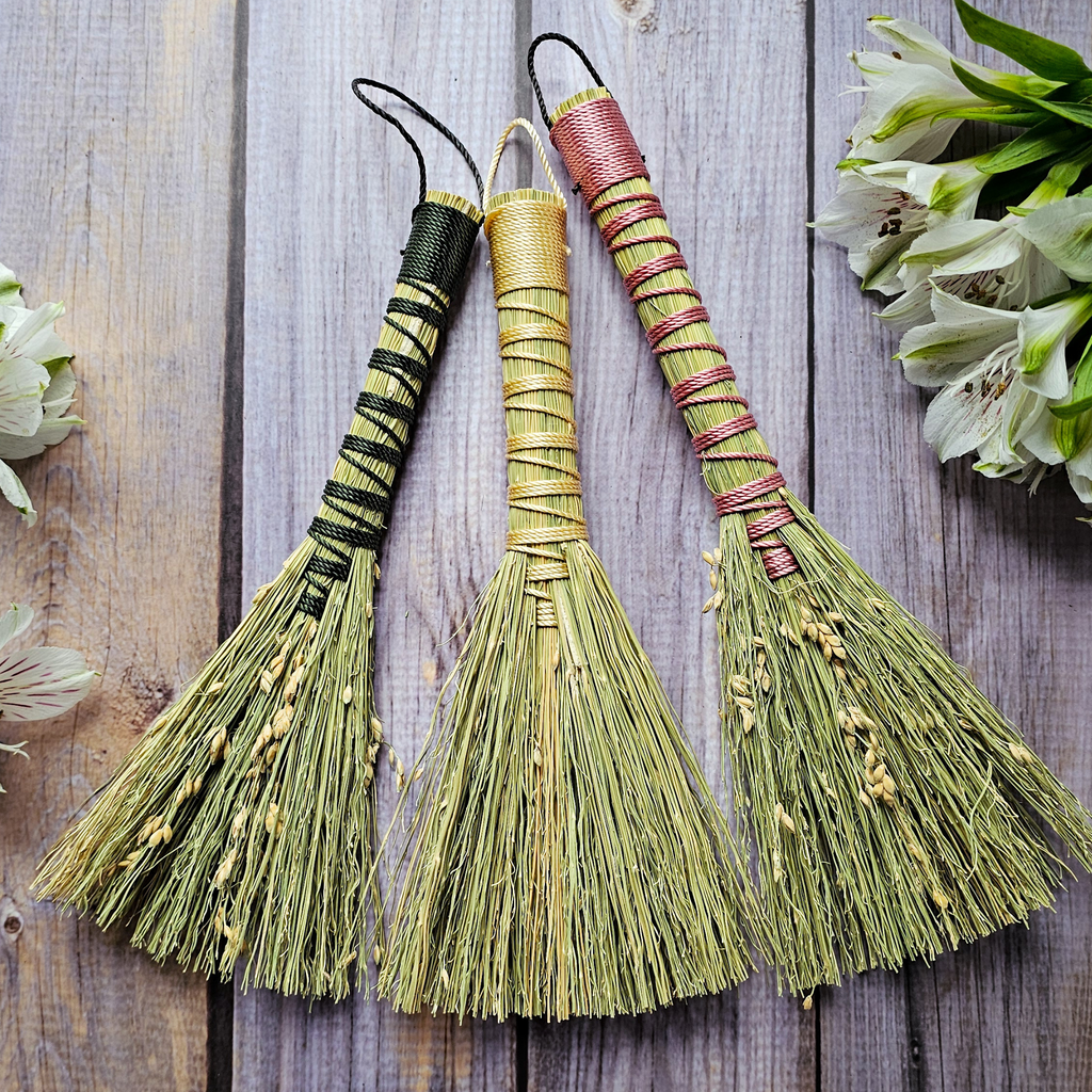 Mini Altar Broom - Handmade Hawktail Whisk Broom