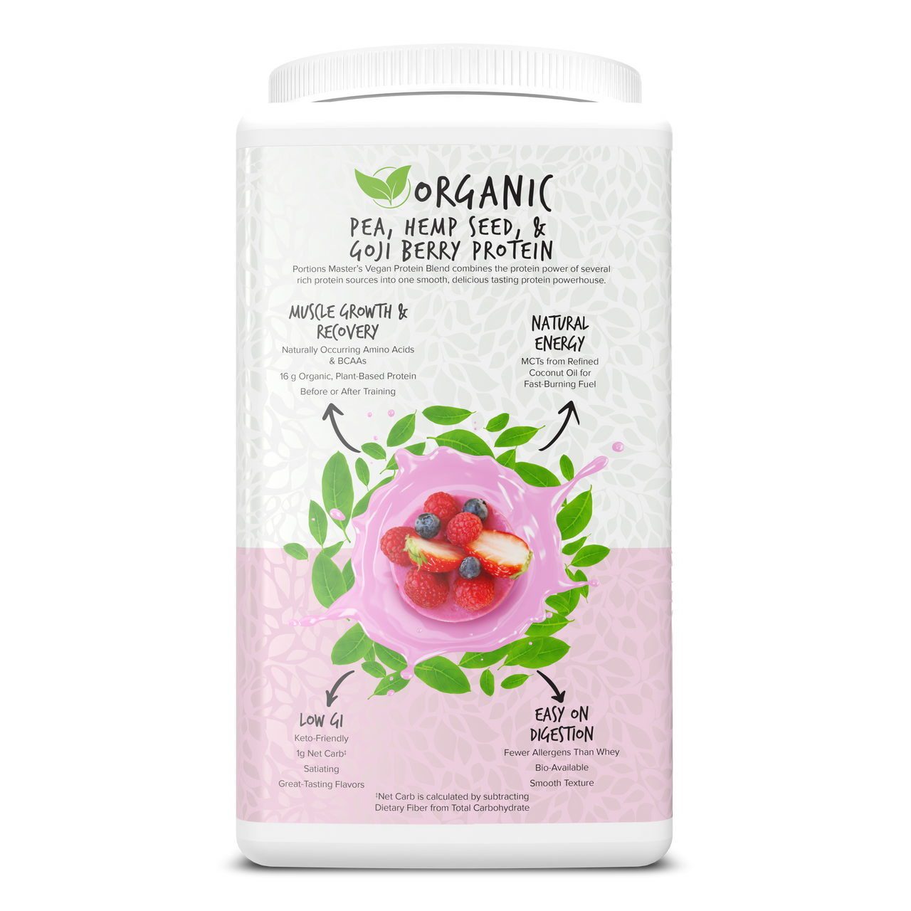 Portions Master Vegan Protein Blend Berry