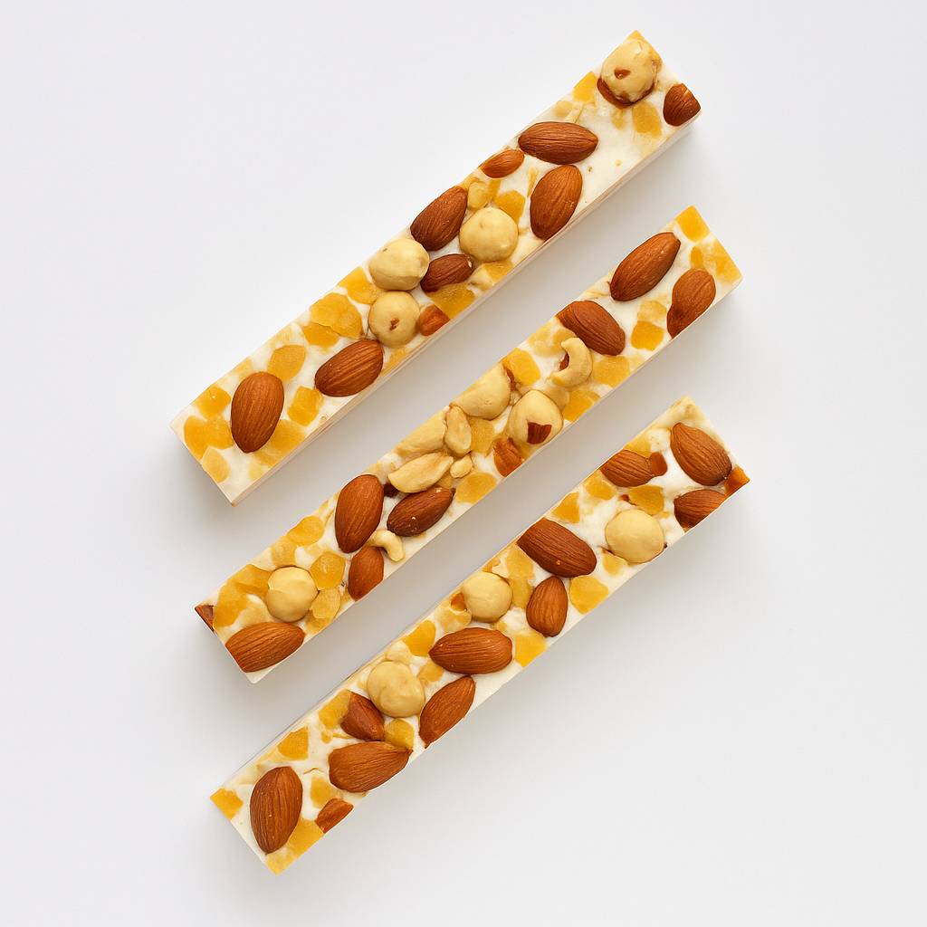 Andy Anand Orange Peel Nougat – Soft Almond & Wildflower Honey Brittle, Gluten-Free, Vegan, Dairy & Soy-Free Gourmet Snack, 7 Oz Box