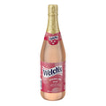 Welch's Sparkling Rosé Non-Alcoholic Beverage bottle with gold foil top and pink label on a white background.