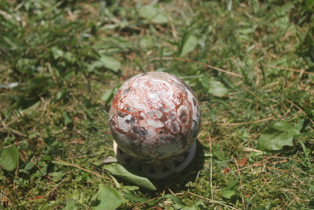 Money Agate Sphere – Abundance, Stability & Prosperity Energy Crystal Ball