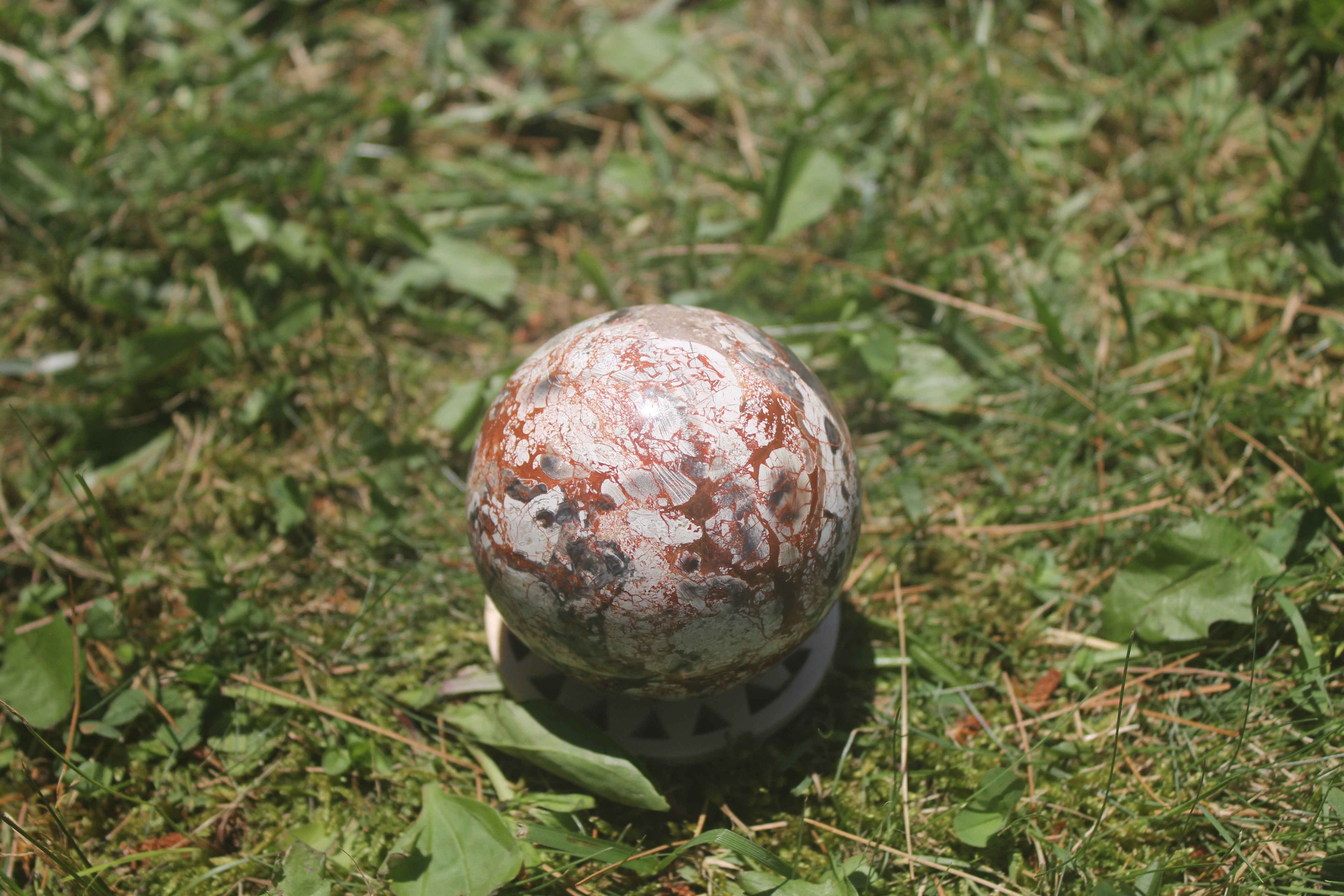 Money Agate Sphere – Abundance, Stability & Prosperity Energy Crystal Ball