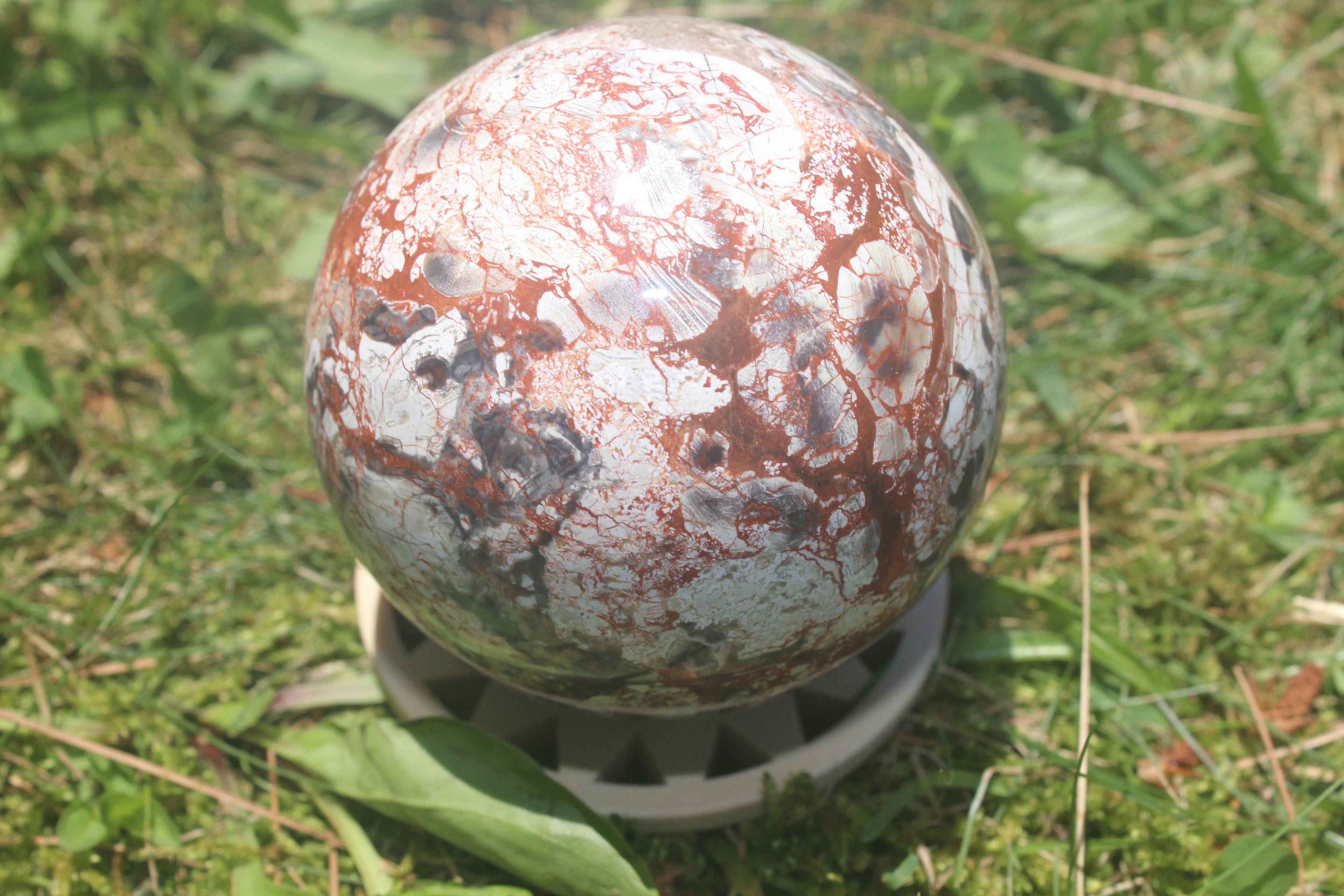 Money Agate Sphere – Abundance, Stability & Prosperity Energy Crystal Ball