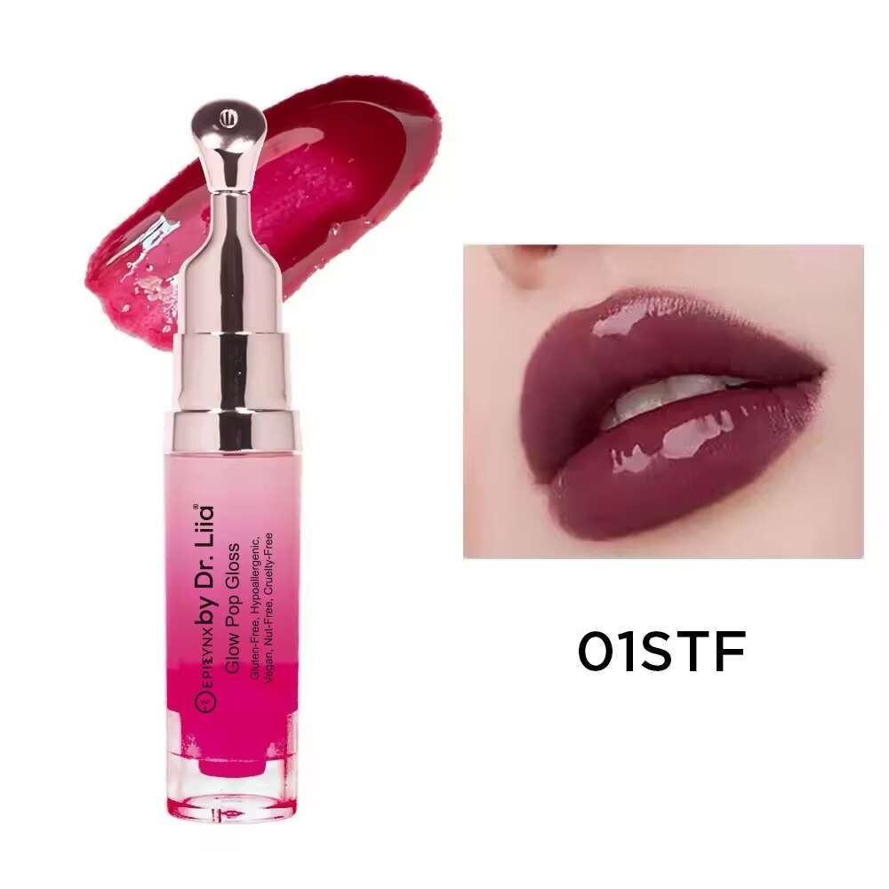 Glow Pop Gluten-Free Lip Stain – Nut-Free, Vegan All-Day Color-Changing Lip Tint