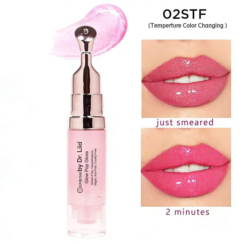 Glow Pop Gluten-Free Lip Stain – Nut-Free, Vegan All-Day Color-Changing Lip Tint
