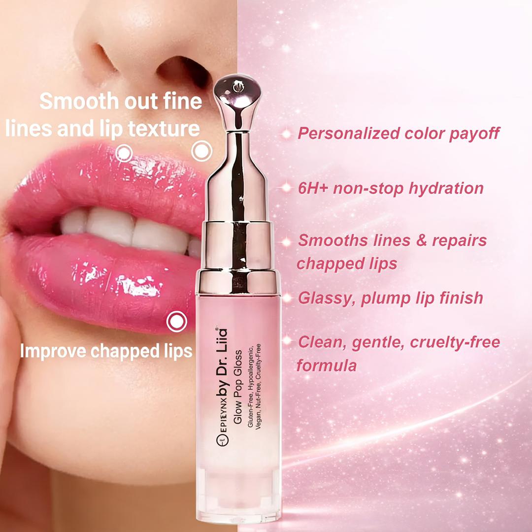 Glow Pop Gluten-Free Lip Stain – Nut-Free, Vegan All-Day Color-Changing Lip Tint