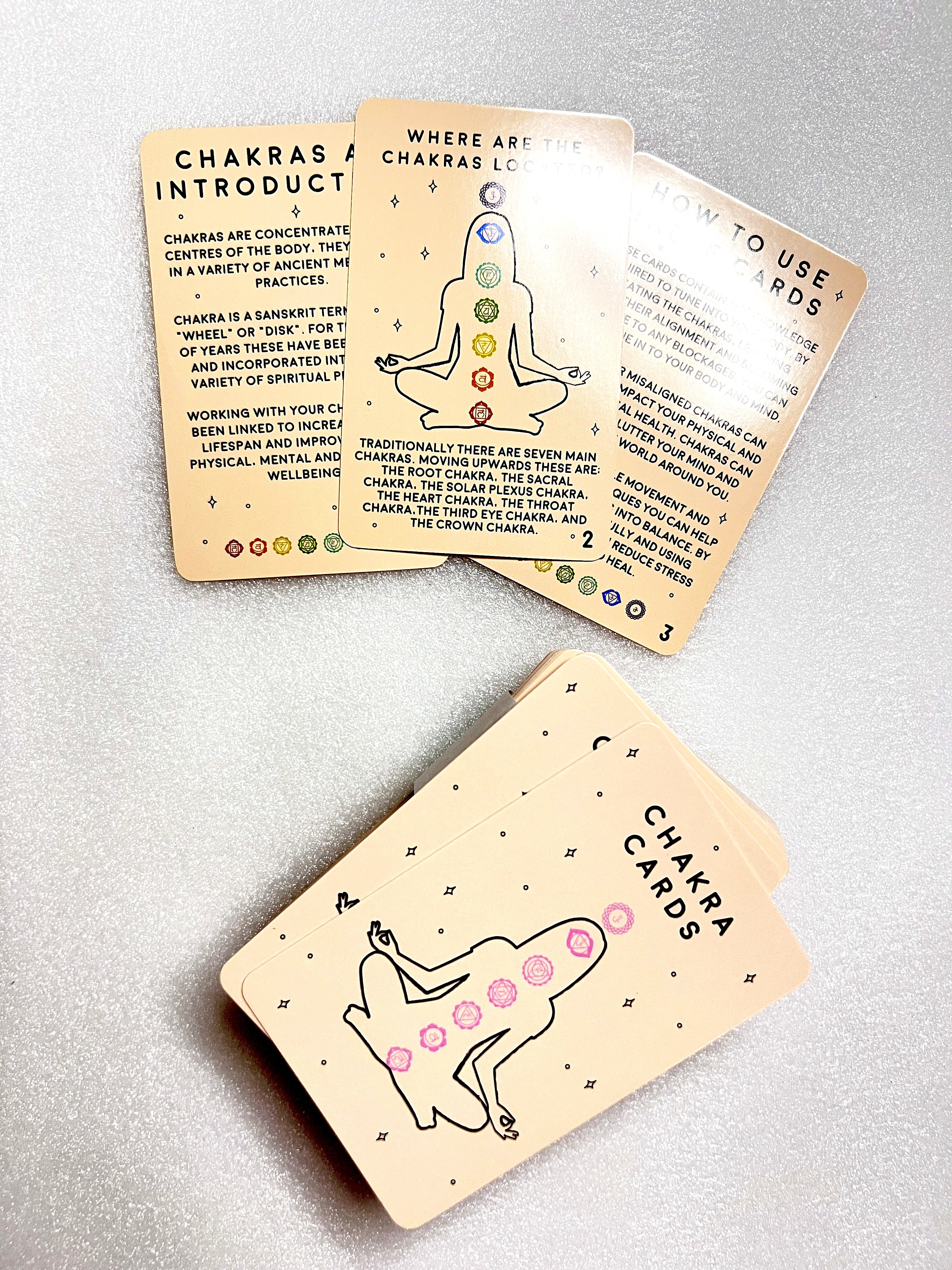 Chakra Cards ~ Set of 100 Cards to Learn about Chakras and how to balance and harmonize your energy.