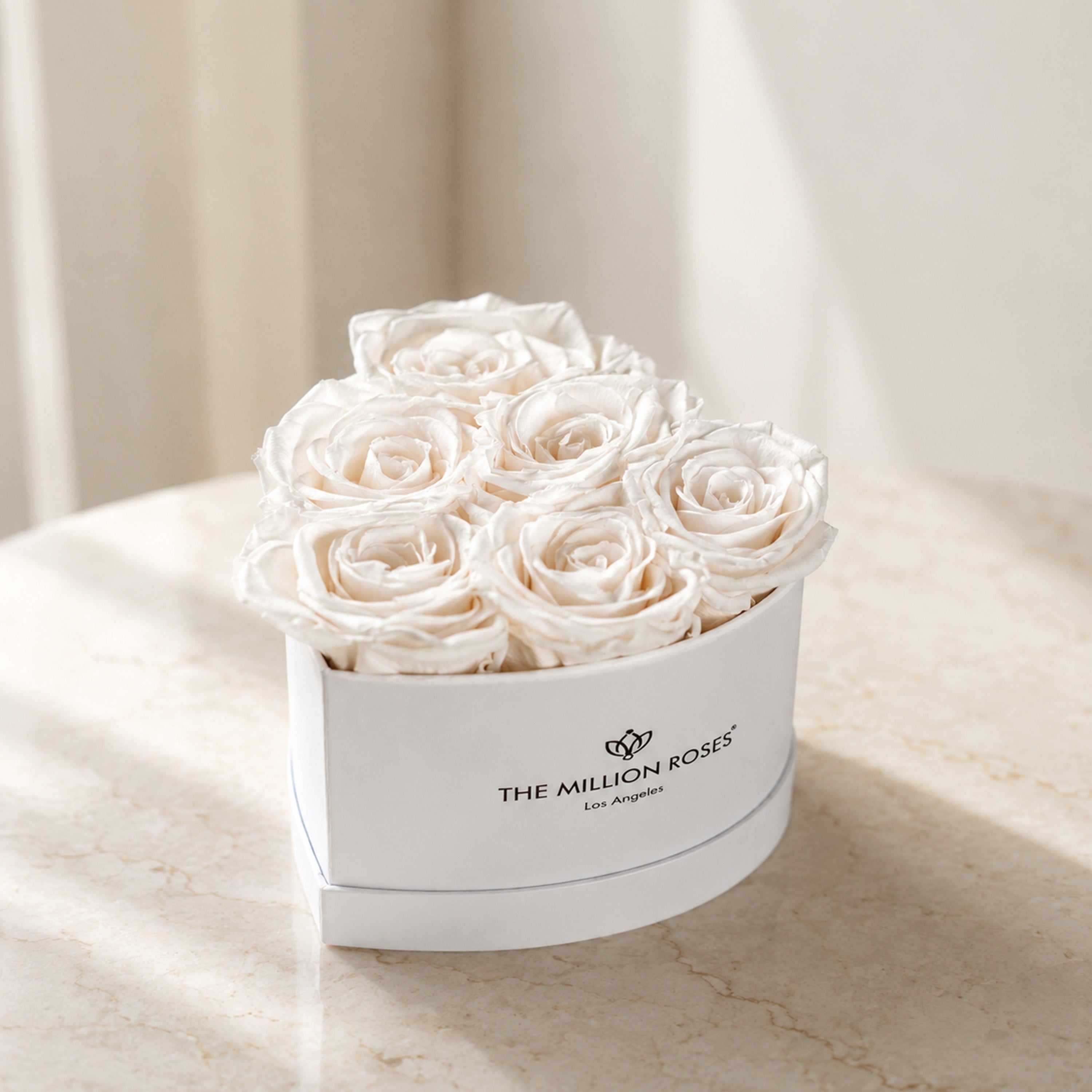 Baby Heart White Box | White Roses
