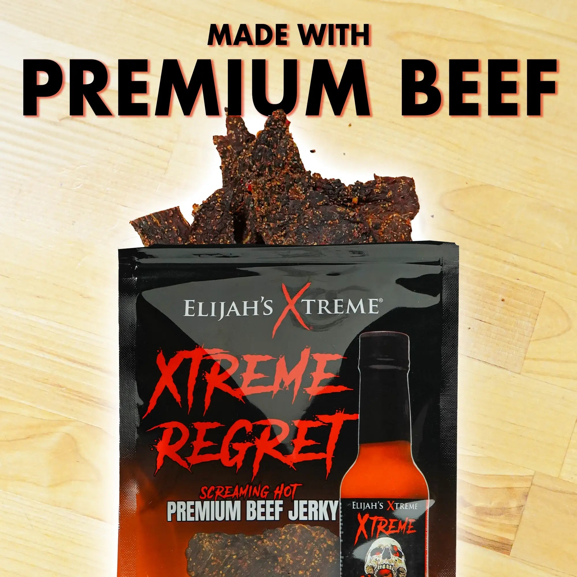 Elijah’s Xtreme Beef Jerky Bulk Trio - 6 bags of Each Flavor, 18 bags total (3lbs)