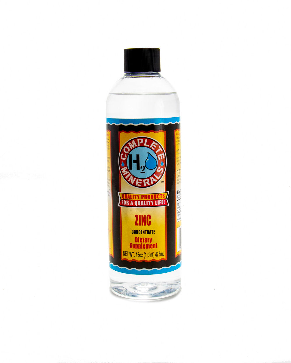 Bottle of Complete Minerals zinc supplement on a white background