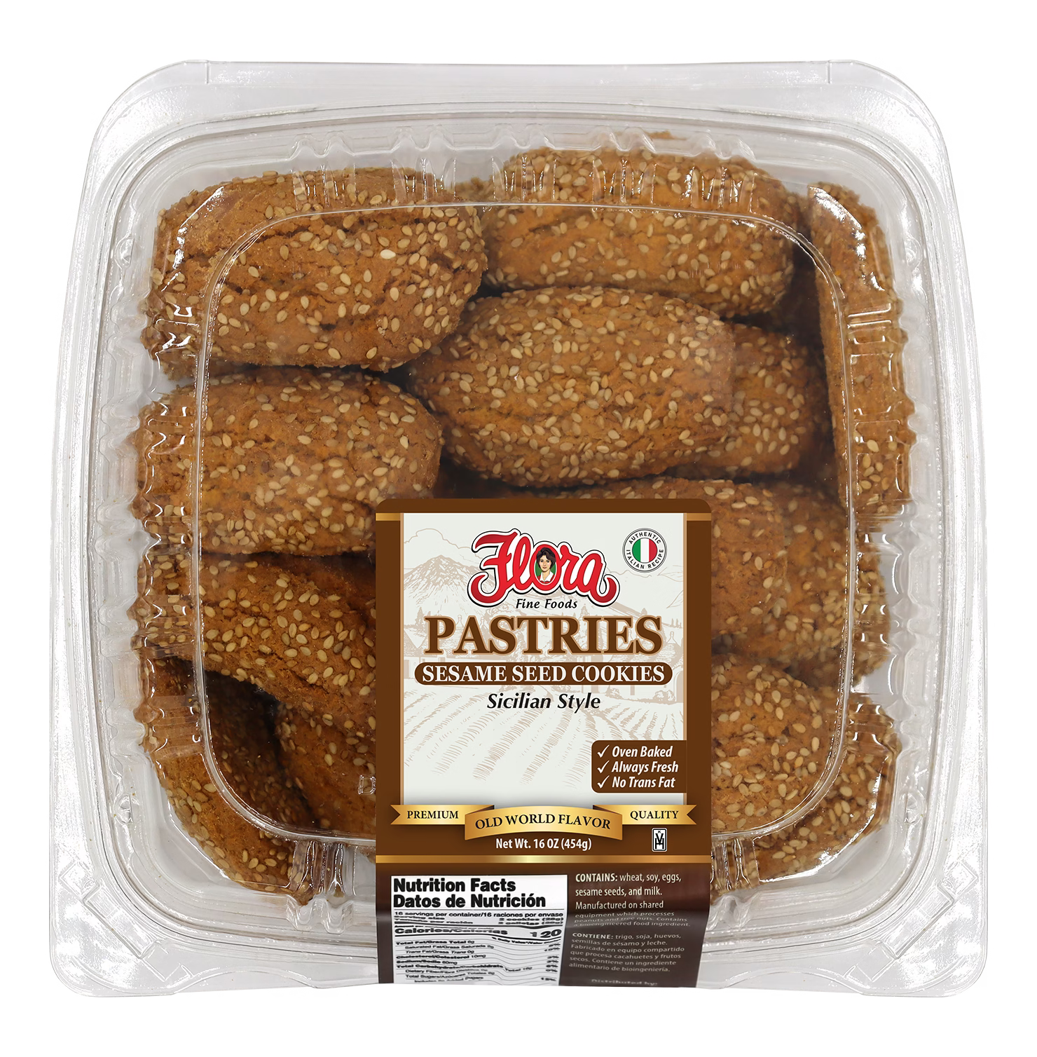Sesame Seed Cookies - Sicilian Style - 16 oz