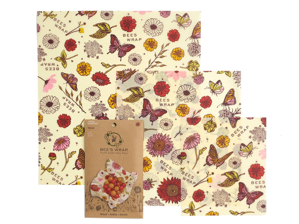 Bee's Wrap - Assorted 3 Pack - Meadow Magic, Plant Based Wax