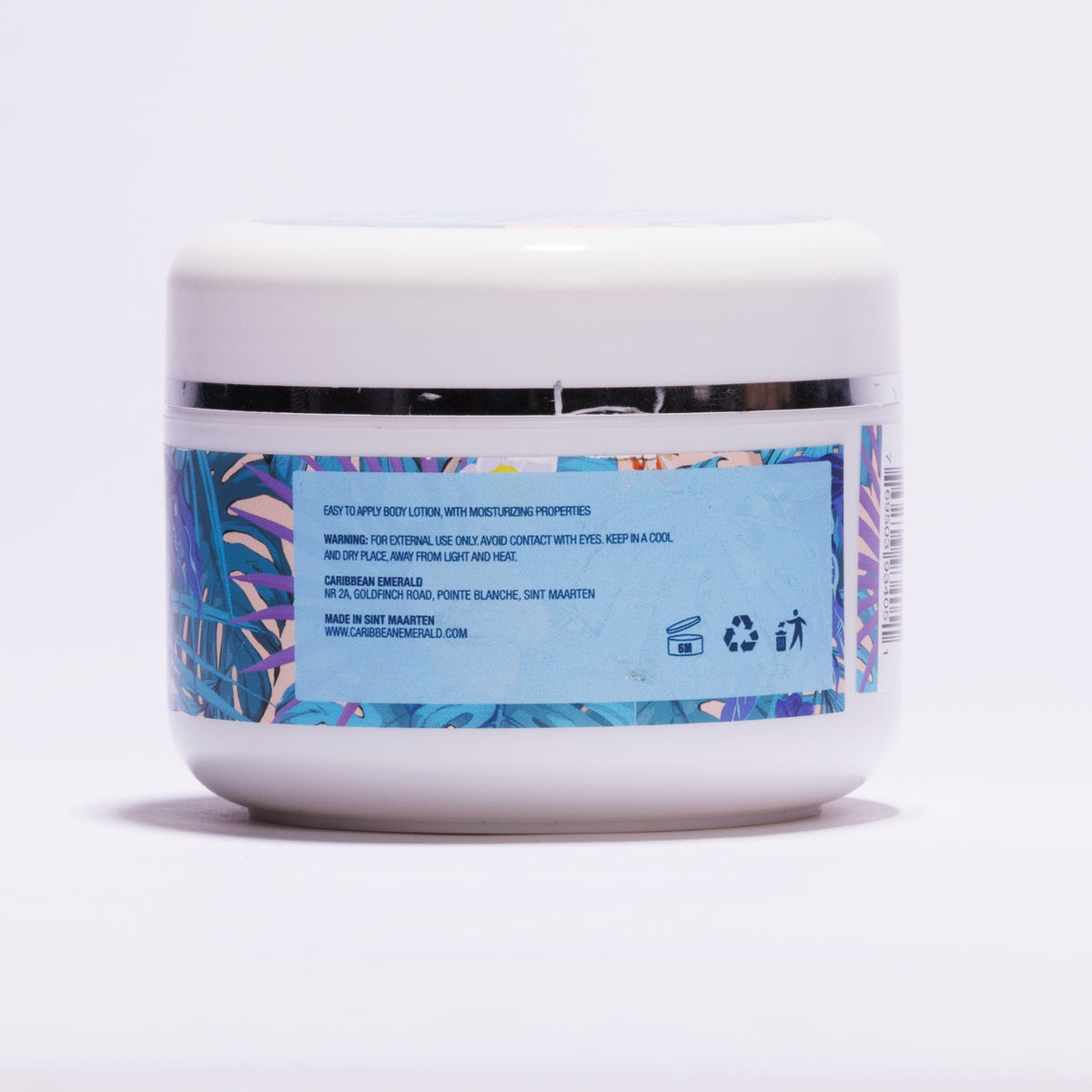 Caribbean Emerald After Shower Soothing Moisturizing Cream from Sint Maarten, hydrating Caribbean body moisturizer for soft smooth nourished skin, after bath skincare cream, tropical island beauty body care, moisturizing self care essential for dry skin and daily hydration