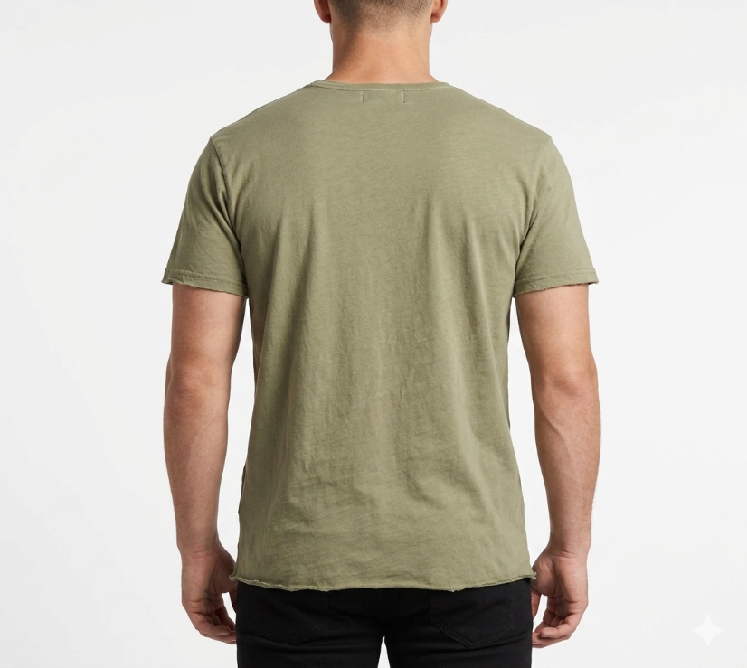 Oura (Aura) Organic V-Neck Tee (Forest Green)