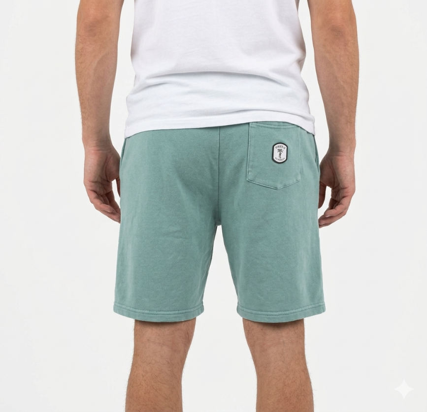 Cayman Cotton Shorts 9" Inseam (Ocean Green)