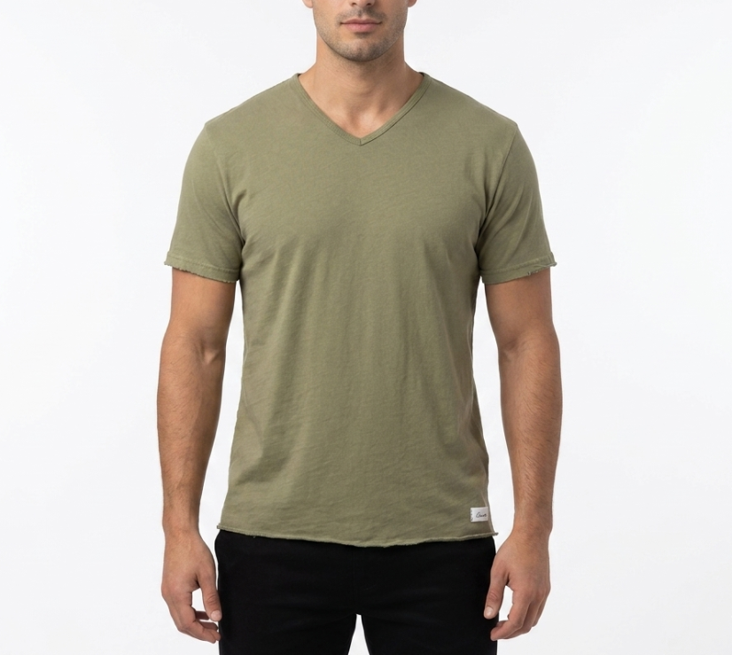 Oura (Aura) Organic V-Neck Tee (Forest Green)