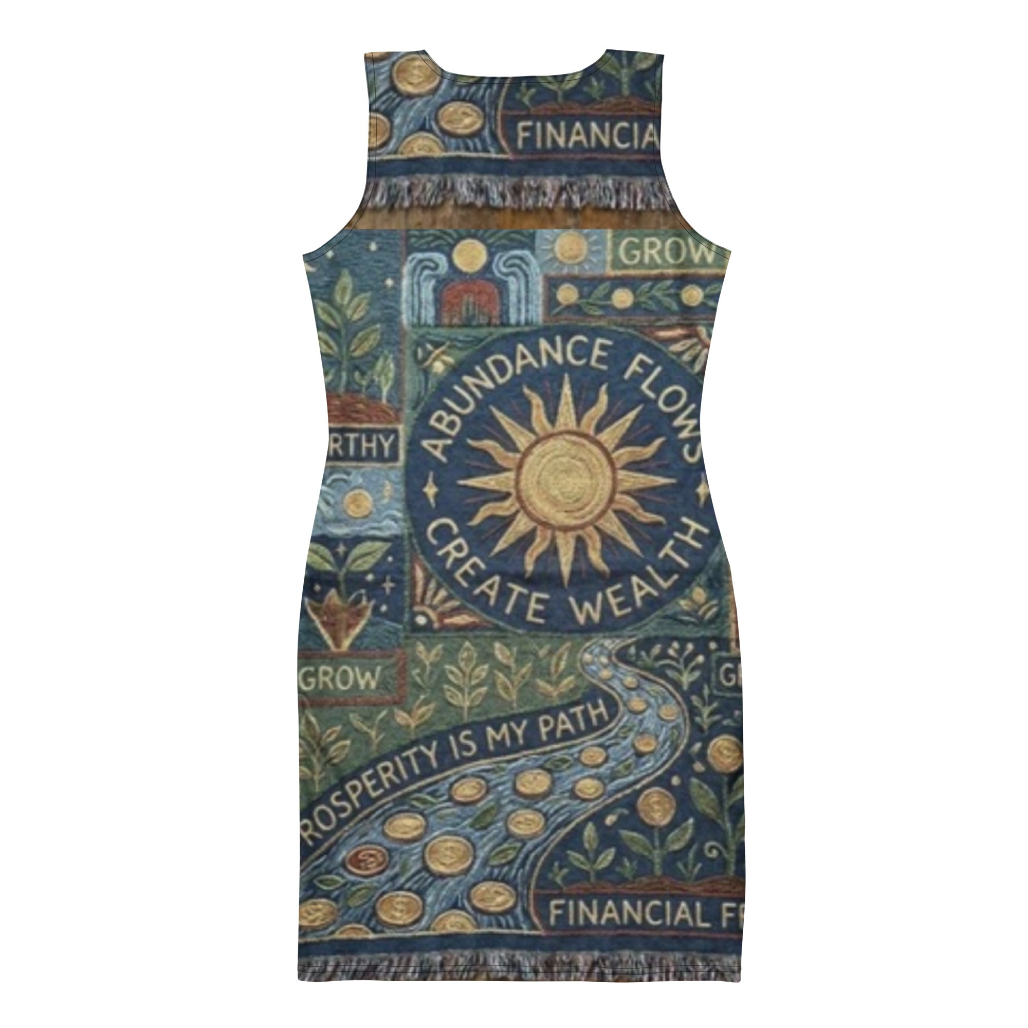 Abundance Affirmation Themed Bodycon dress
