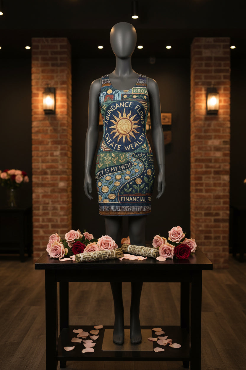 Abundance Affirmation Themed Bodycon dress