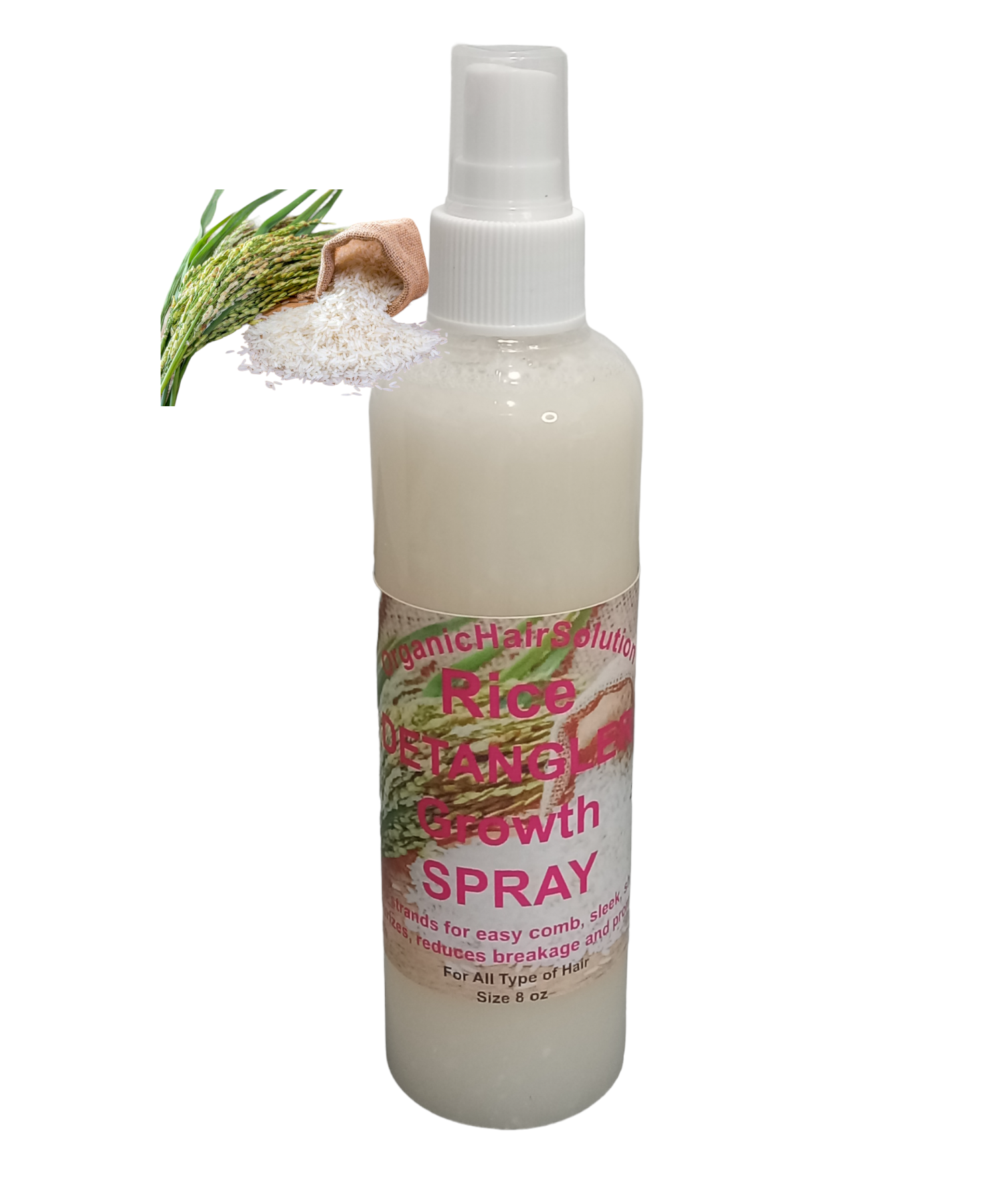 Rice Water Hair Growth Spray - Biotin Infused Hair Conditioner. Thickening, Moisturizing, Sprays with Aloe Vera, Tea Tree, Jojoba Seed, Argan. Leave in Mist For Dry, Frizzy, Damaged Hair