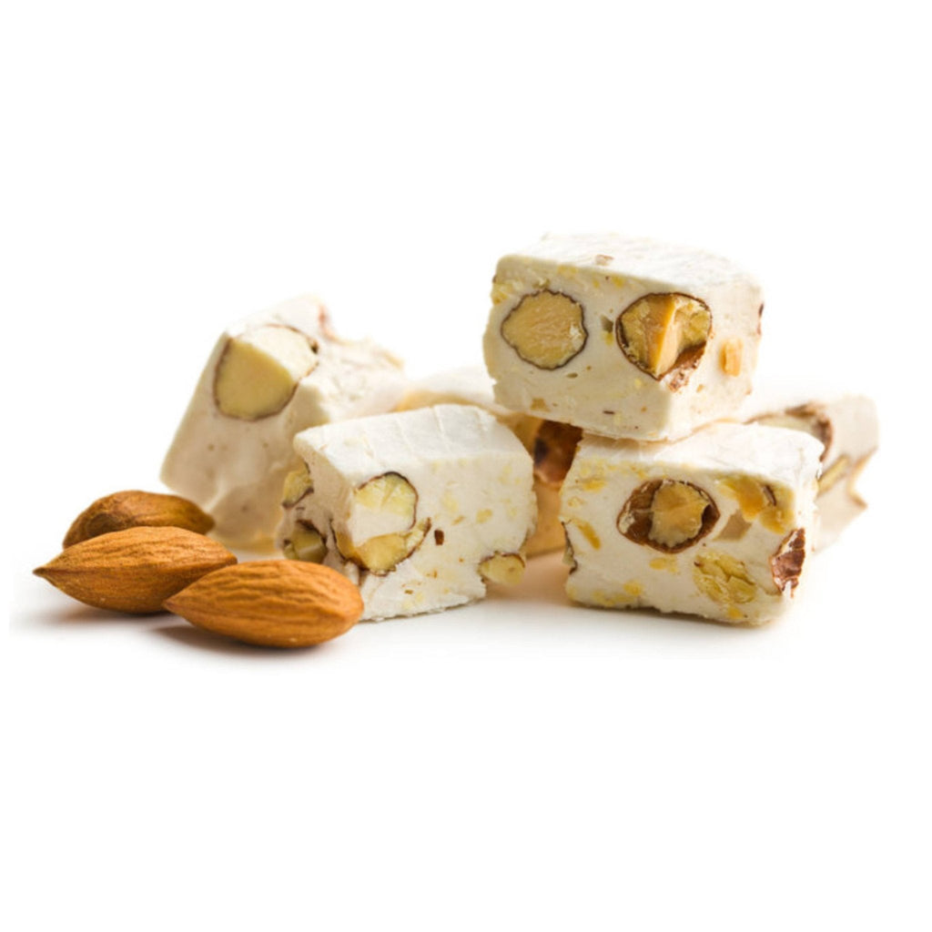 Andy Anand 18 Bite-Size Sugar Free Almond Nougat with roasted Almond Soft Nougat Candy Brittle, Traditional European Turron - A Delicious and Authentic Treat, Amazing Taste, 7 Oz