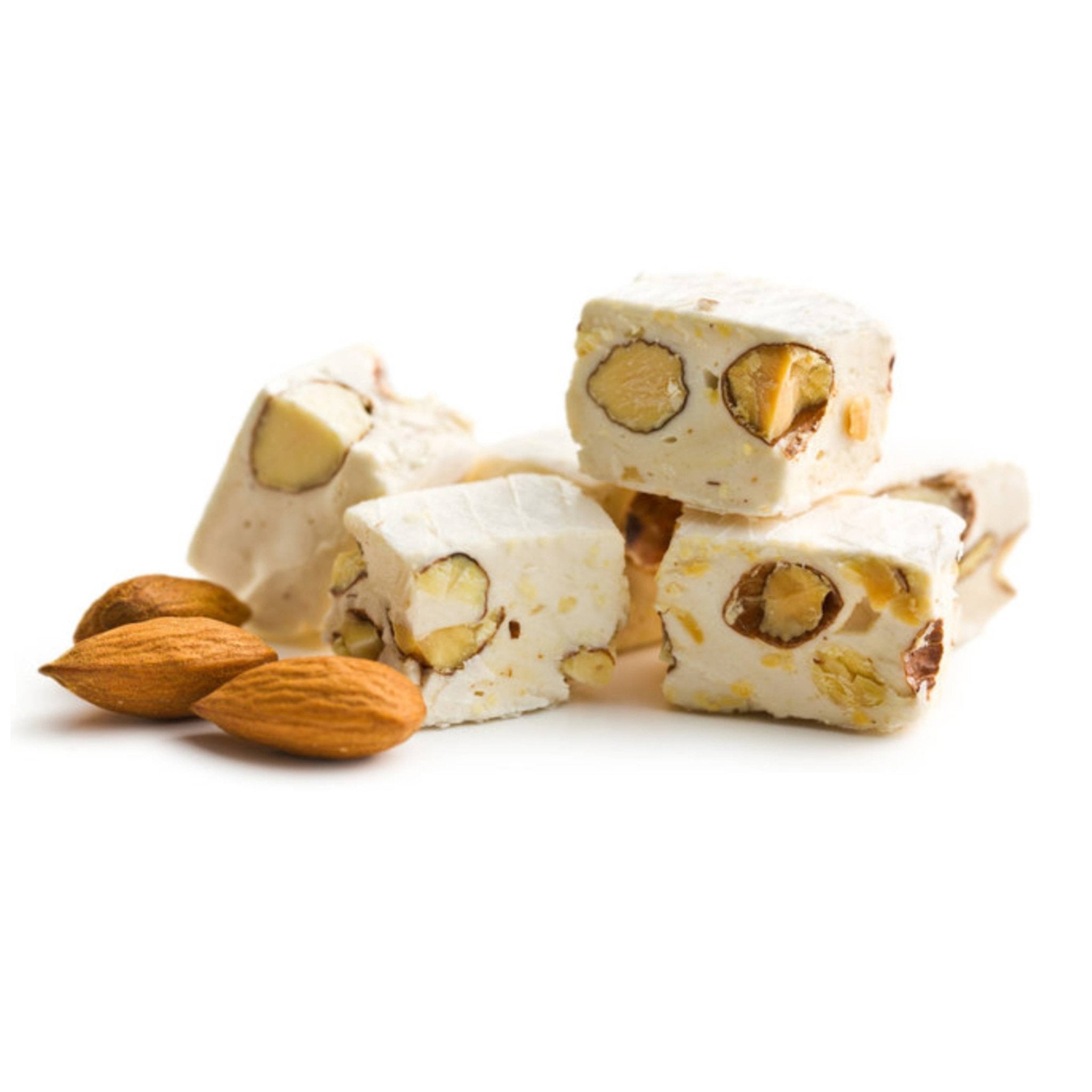 Andy Anand 18 Bite-Size Sugar Free Almond Nougat with roasted Almond Soft Nougat Candy Brittle, Traditional European Turron - A Delicious and Authentic Treat, Amazing Taste, 7 Oz