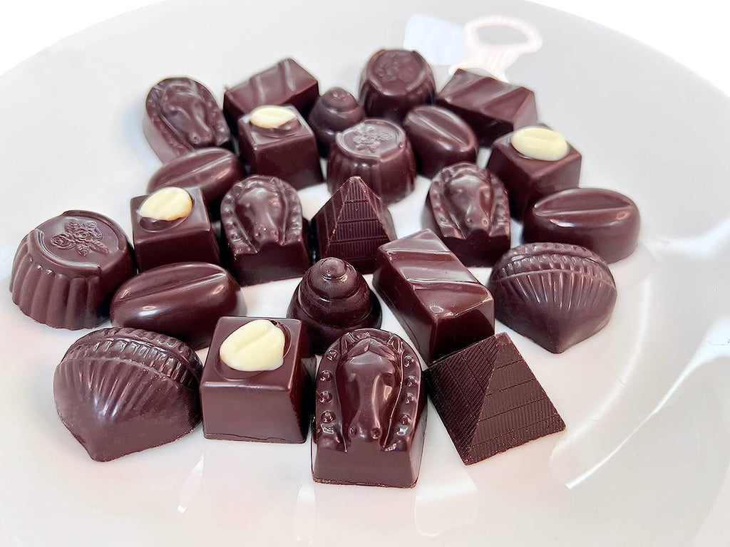 Andy Anand 24 pcs Sugar Free Vegan Dark Chocolate Truffles – 60% Chocolate (Cocoa Butter), Dairy Free, Soy Free, Sesame Free, Gift Boxed