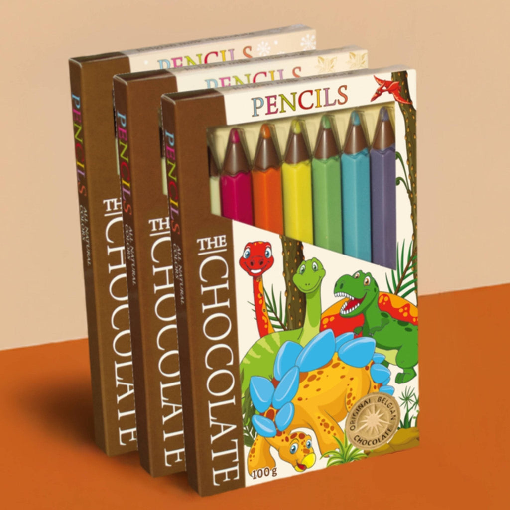 Andy Anand Milk Chocolate Crayon Boxes, 3-Pack (21 Pcs) – Fun Kids’ Treats Made with 60% Chocolate (Cocoa Butter), Perfect Gift Box for Special Occasions