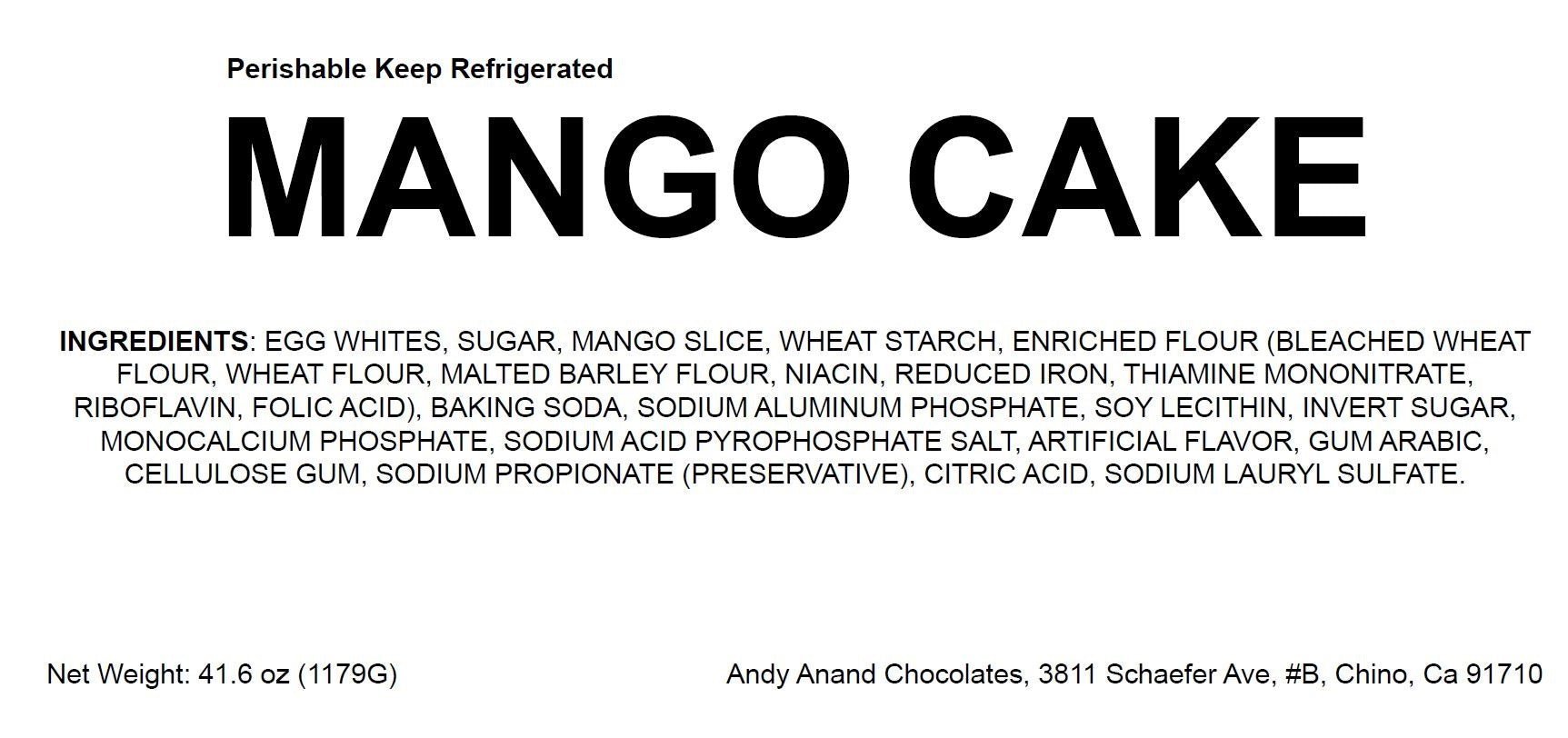 Andy Anand Exquisite 9" Cake – Freshly Crafted Traditional Style Mango Cake Delight in Luxuriously Creamy Texture and Intense Flavor