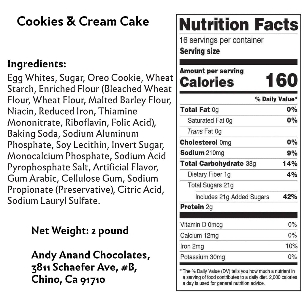 Andy Anand's 9" Cookies Cream Cake: Luxurious, Handcrafted Delight - Perfect Bakery Dessert, Taste the Difference from Ordinary Cakes!