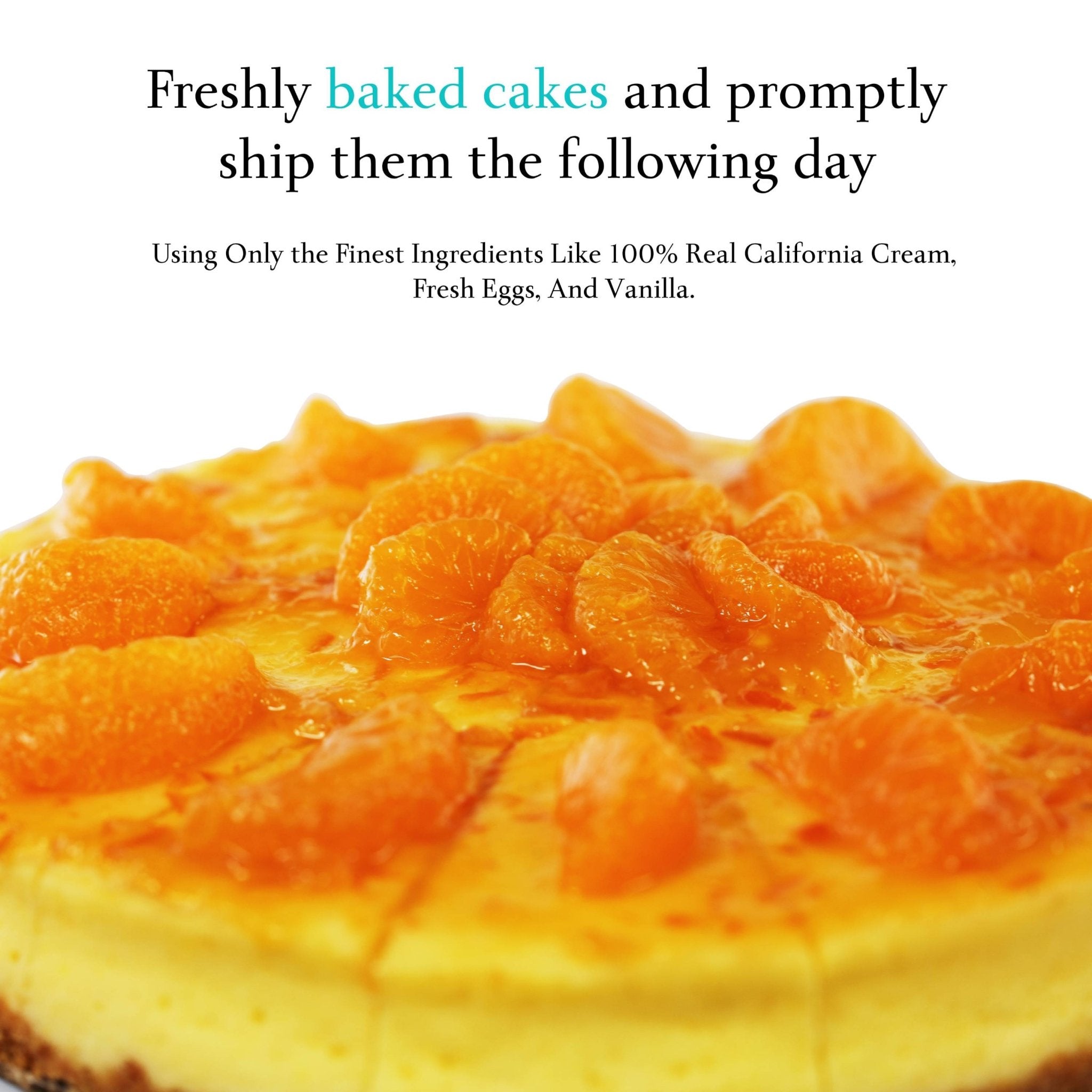 Andy Anand Gluten Free Orange Cheesecake 9" - Made In Traditional Way - Amazing-Divine-Decadent Gluten-Free Cheesecake Near Me Desserts (2 lbs)