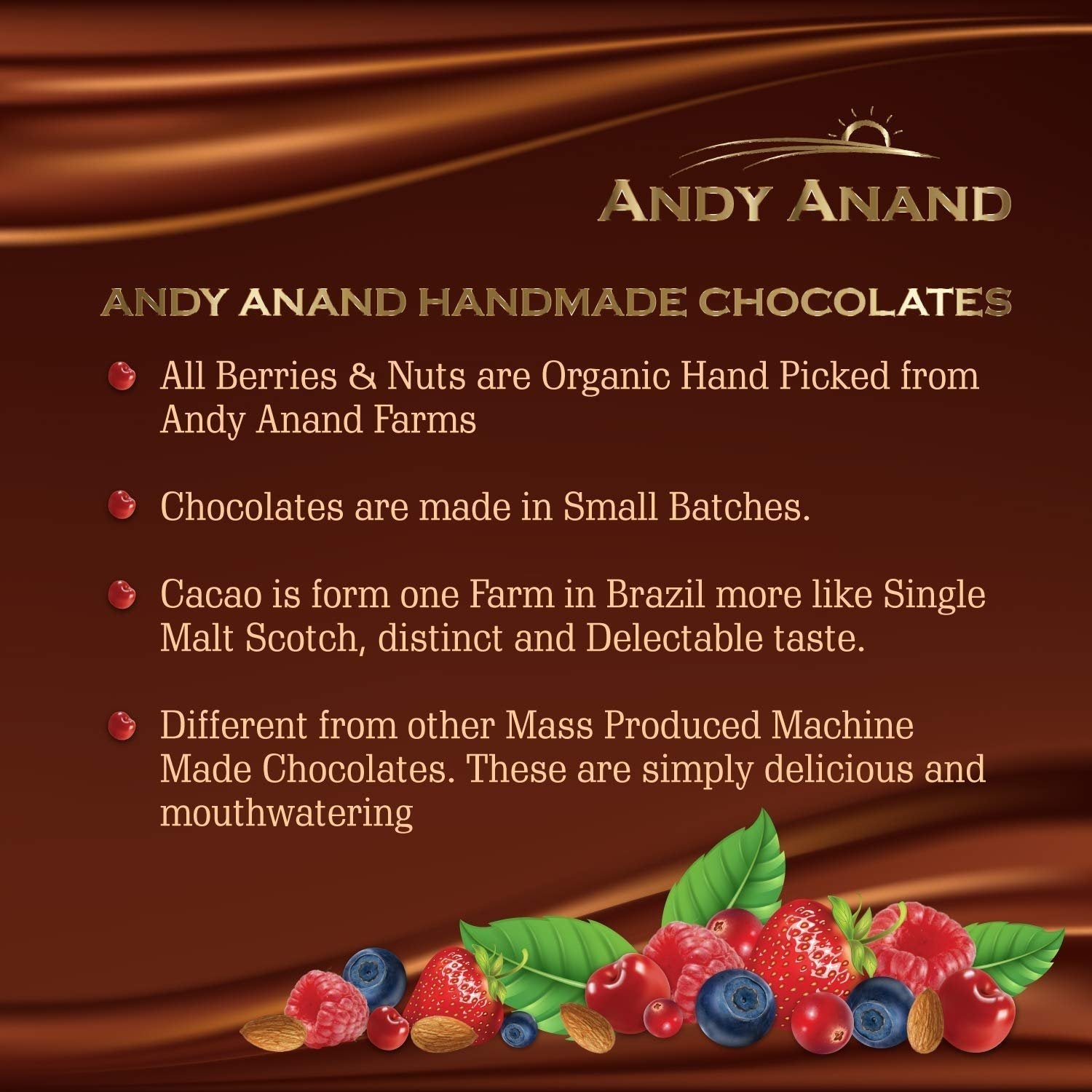 Andy Anand Premium California Greek Yogurt Almond Chocolate Gift Box – 1 lb, Decadent Chocolate Treats, 60% Cocoa Butter, Perfect for Special Occasions